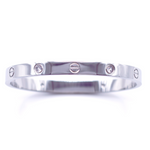 Stackable Bangle in White Gold - getbalmy