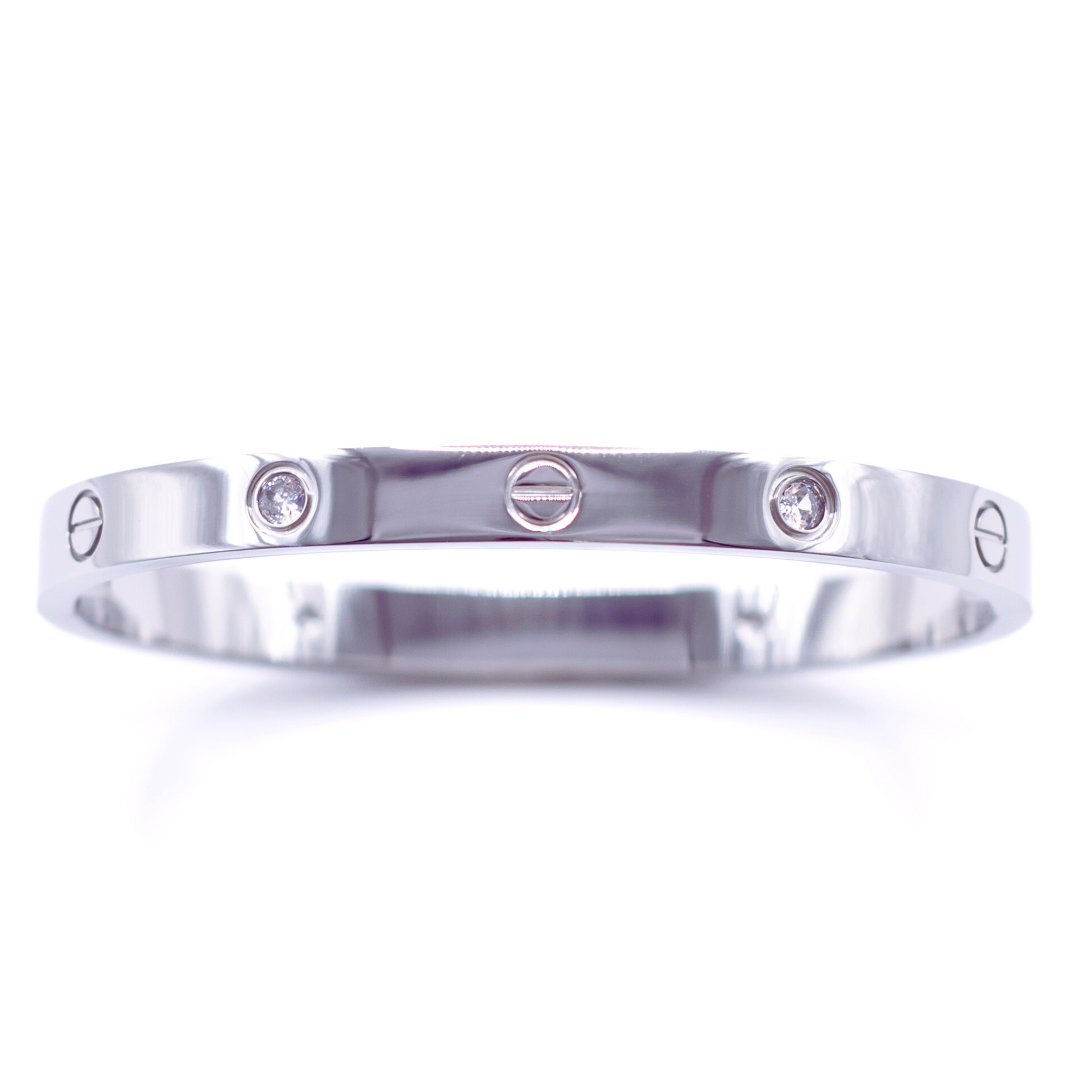 Stackable Bangle in White Gold - getbalmy