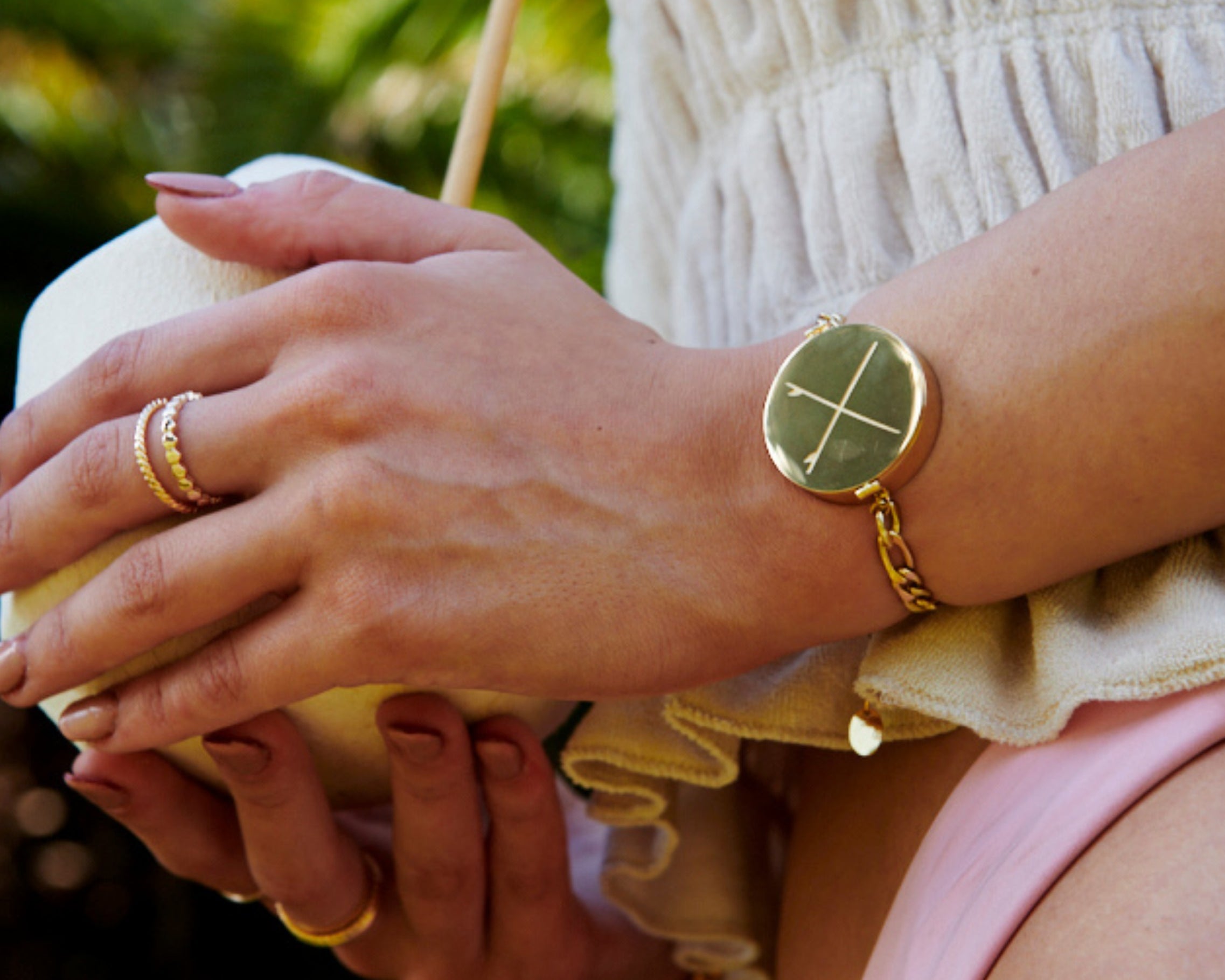 Surf Lip Balm Bracelet in 14K Gold - getbalmy
