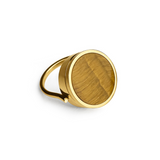 Tiger's Eye Lip Balm Ring in 14K Gold