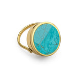 CMA Turquoise Lip Balm Ring in 14K Gold