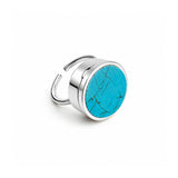 CMA Turquoise Lip Balm Ring in Stainless Steel
