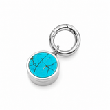 Turquoise Lip Balm Charm in Stainless Steel