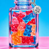 Crystal Bear Lip Balm Charm in Stainless Steel