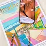 Pink Heart Lip Balm Charm in Stainless Steel