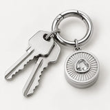 Diamond Heart Lip Balm Charm in Stainless Steel