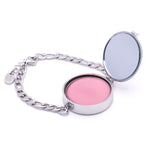 Palm Tree Lip Balm Bracelet in White Gold