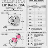 Valentina Lip Balm Ring in Stainless Steel