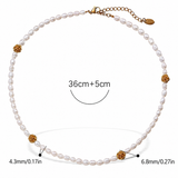 Bloom Fresh Water Pearl Necklace in Gold