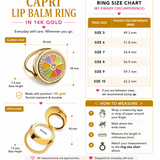 Capri Lip Balm Ring in 14K Gold