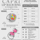 Capri Lip Balm Ring in Stainless Steel