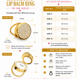 Crystal Pavé Lip Balm Ring in 14K Gold