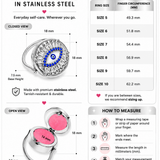 Evil Eye Lip Balm Ring in Stainless Steel