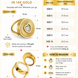 Diamond Heart Lip Balm Ring in 14K Gold