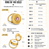 Pink Heart Lip Balm Ring in 14K Gold