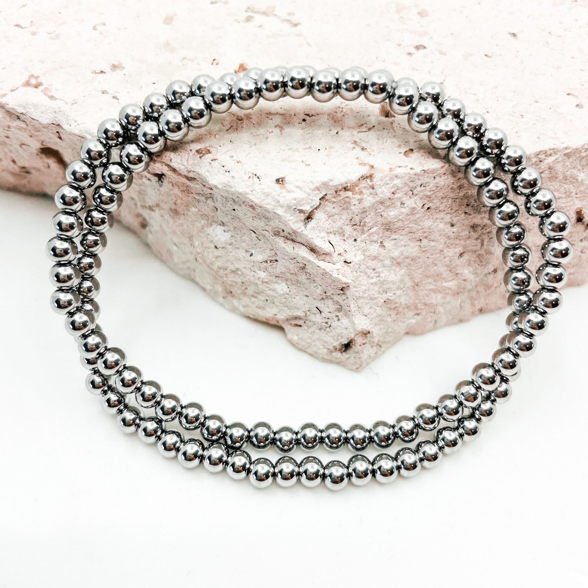 Stackable Bracelet in White Gold - getbalmy