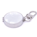 Mother of Pearl Lip Balm Key Ring in White Gold - getbalmy