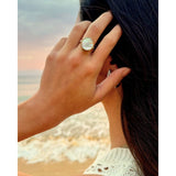 Pearl Lip Balm Ring in 14K Gold