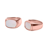 Mother of Pearl Ring Chunky in Rose Gold - getbalmy