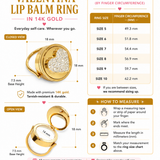 Valentina Lip Balm Ring in 14K Gold