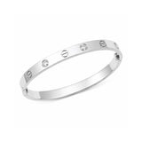 Stackable Bangle in White Gold